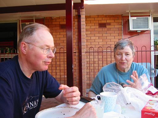 Lunch on the patio by the pool. Yummy Aussie snacks.