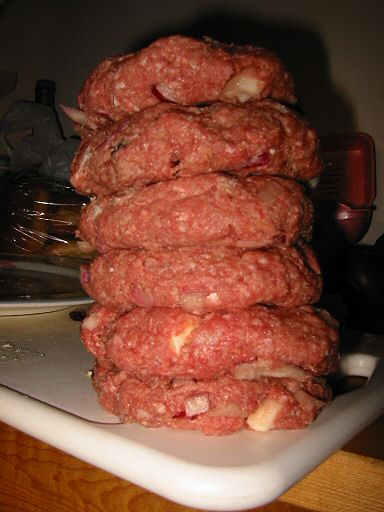 Check out what happens when I forget to turn off the flash. Aaiieeee! Looming tower of meat!